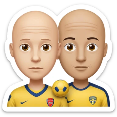 Bald Arsenal fan and Bald Brøndby fan sticker