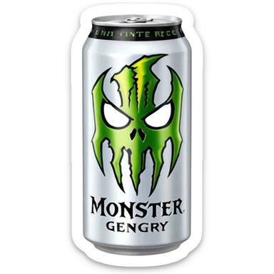 White monster energy sticker