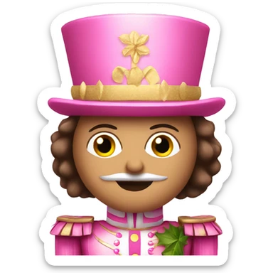 Pink Christmas nutcracker  sticker
