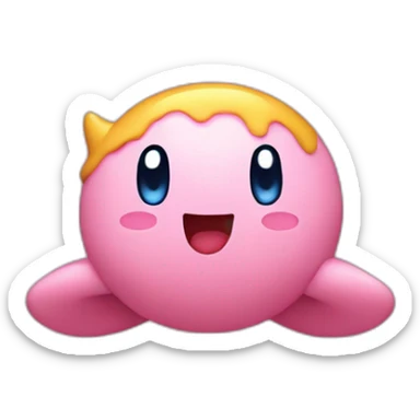 kirby-hopping sticker