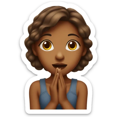 Cute Brown girl blowing a kiss  sticker