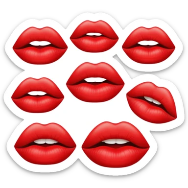 Set of lips with the words ‘crazy beautiful’ around them sticker