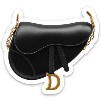 dior black saddle bag sticker