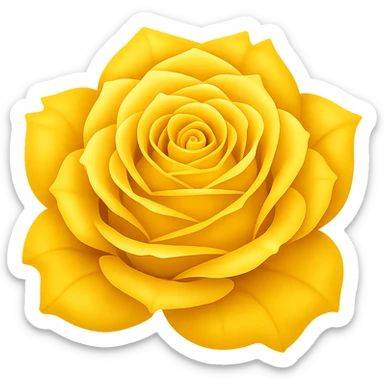 Make the frozen rose yellow in the style of emoji, keeping the emoji style look and no background. sticker