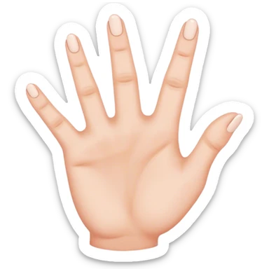 Four-fingered hand sticker