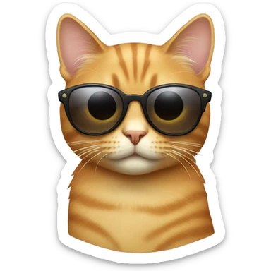 Cat with sunglasses sticker
