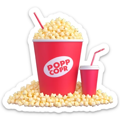 popcorn and soda sticker