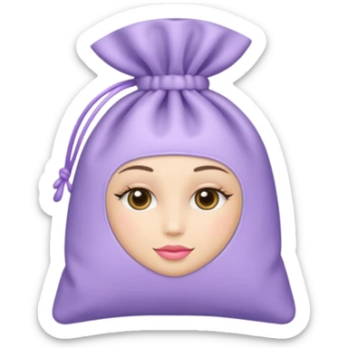 cosmetic in a lavender bag sticker