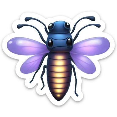 Glowing firefly sticker