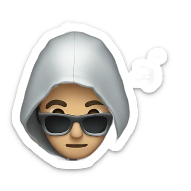 Hacker man is typing code sticker