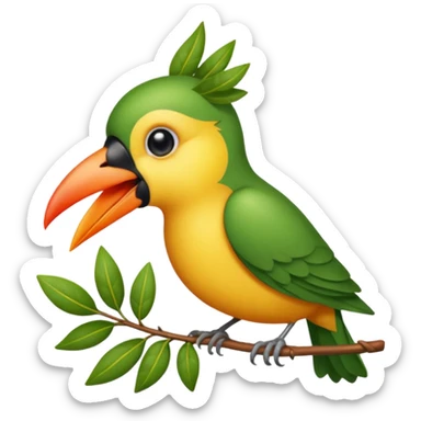 AVE CON LAUREL EN EL PICO sticker