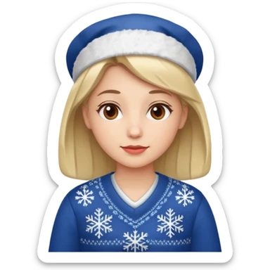 nurse wearing a christmas pullover sticker