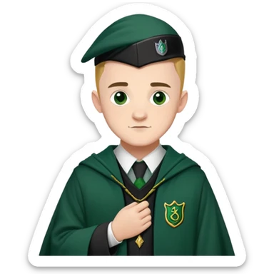 Josh Herdman is Gregory Goyle in harry potter, wear hogwarts slytherin uniform sticker