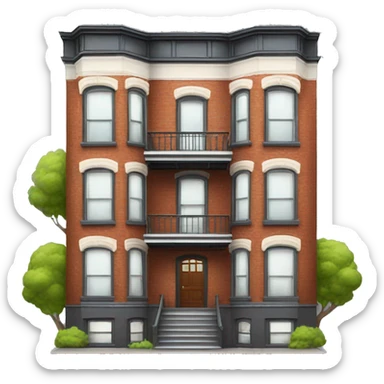4 story Brooklyn house sticker