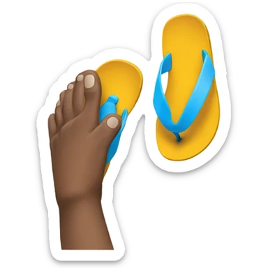 Guy raising a flip flop sandal  sticker