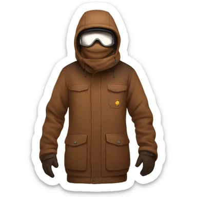 Make a cozy brown theme toned hirl snowboard sticker