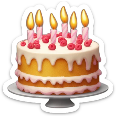 a cake with candles with the number 14 sticker