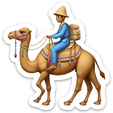 squid riding a camel  sticker