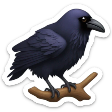 A raven's left wing sticker