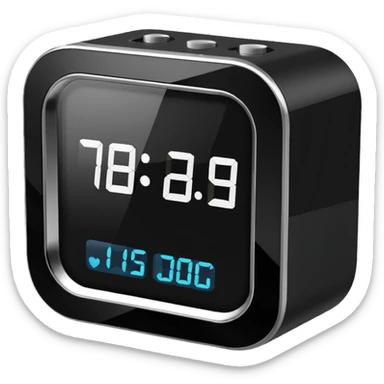 alarm clock phone with different times sticker