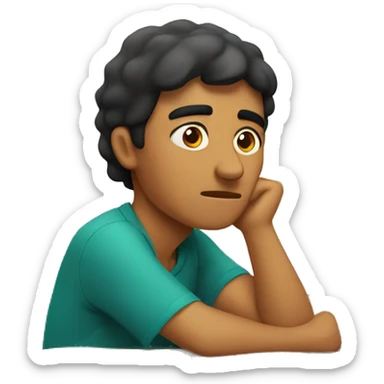 mexican guy sitting and wondering  sticker