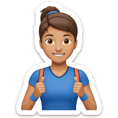 physical education teacher, sporty outfit, encouraging sticker