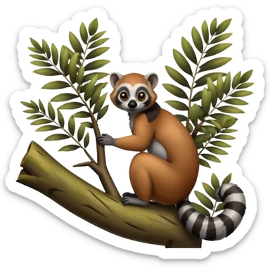 lemur tree sticker