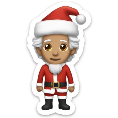 keith richards in santa costume sticker