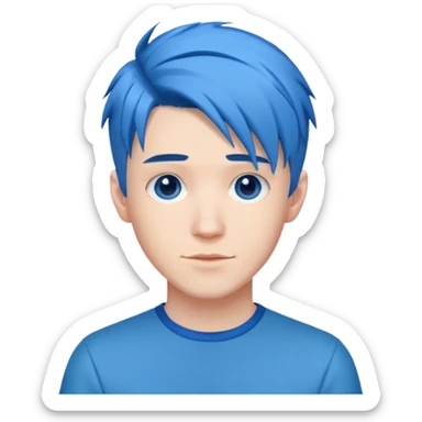 DanTDM with Blue Hair sticker