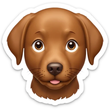 Brown labrador sticker