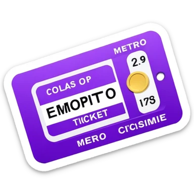 Parisien metro purple ticket  sticker