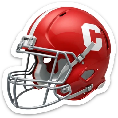 college football player helmets red  sticker