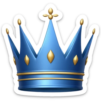 simple blue crown sticker