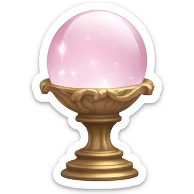 pale pink ethereal crystal ball sticker