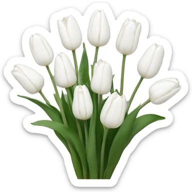 White Tulips sticker