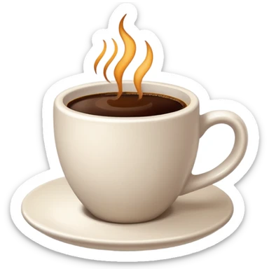 coffe and paper sticker