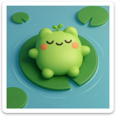 Cute, 3D rendering with clean lines and a modern aesthetic. iOS 18 style sticker