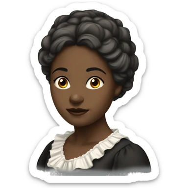 young woman from 1820 england in mobcap sticker