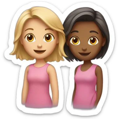 3 girls standing sticker