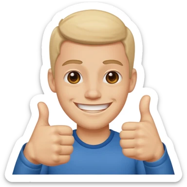 Buat gambar those bad tings guy dari sml yg sedang senang dan berikan jempol sticker