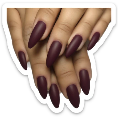 Burgundy nails sticker