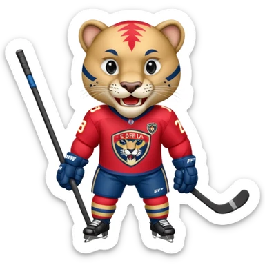 Florida Panthers hockey mascot sticker