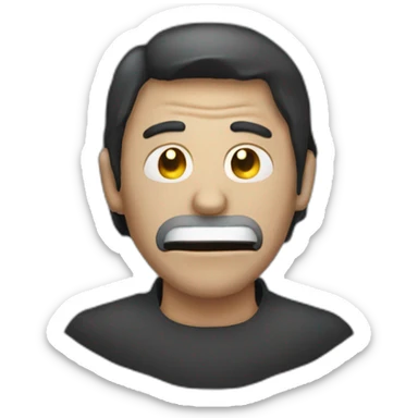 A man wearing a scary mask  sticker