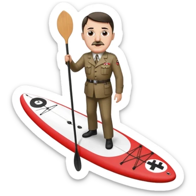 Adolf Hitler on the sup board  sticker