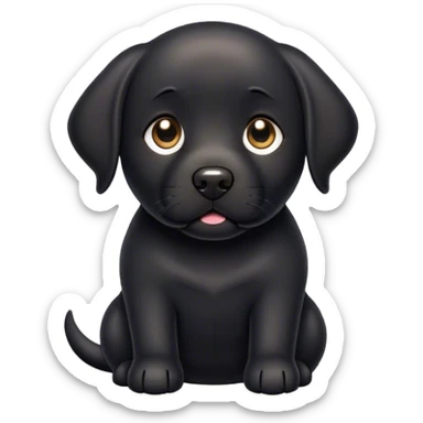 Cute black lab dog sticker