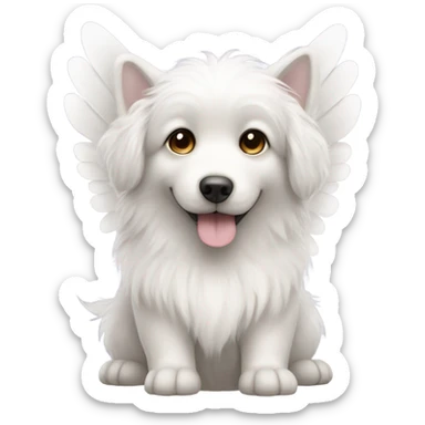 Angel dog sticker