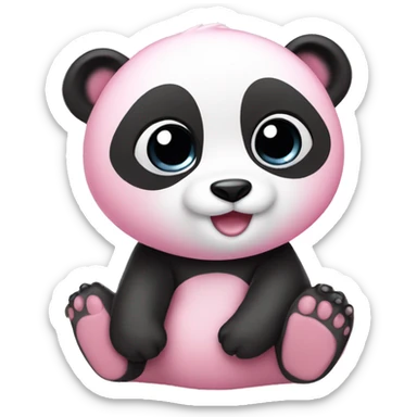Baby pink panda  sticker