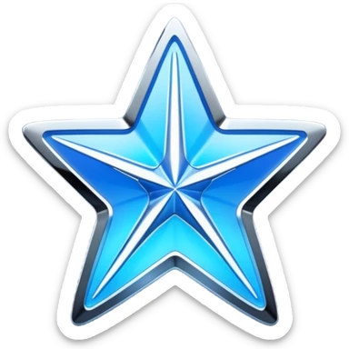 blue sorayama gradient chrome plasma energy star sticker