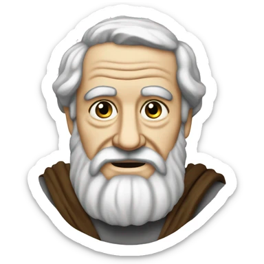 aristotle, greek philosopher, old sticker