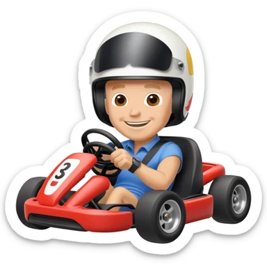 Biden in go kart  sticker